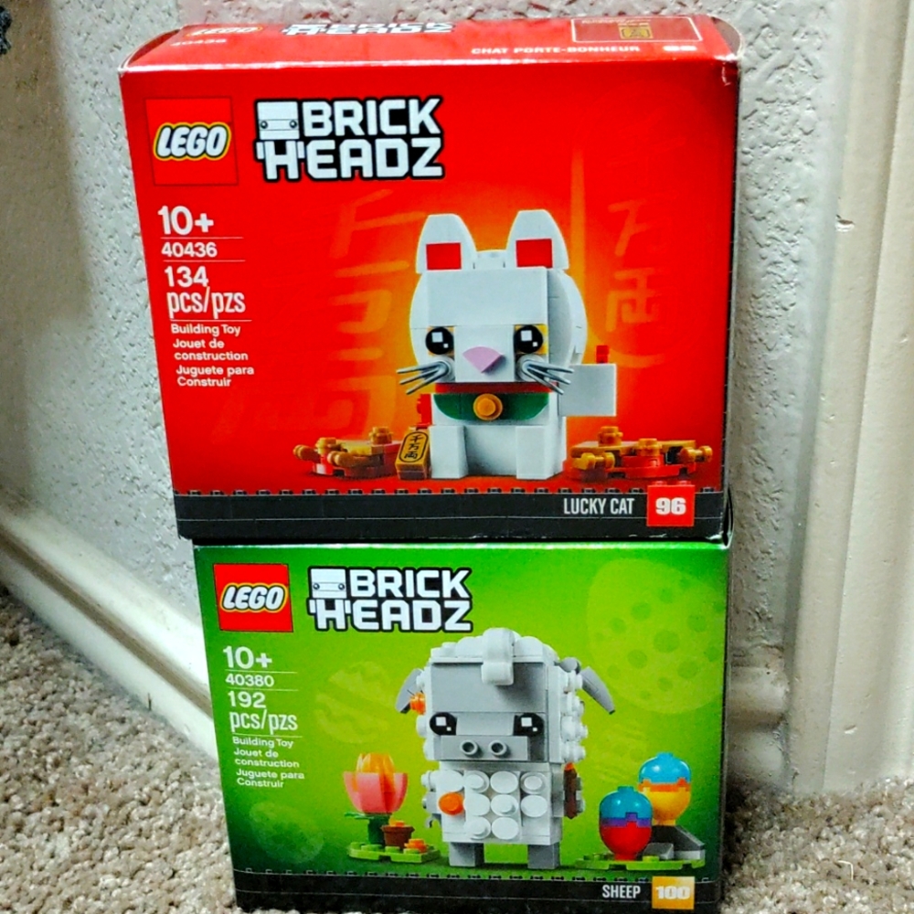 Bundle 2 Lego Brickheadz Cat & Sheep
